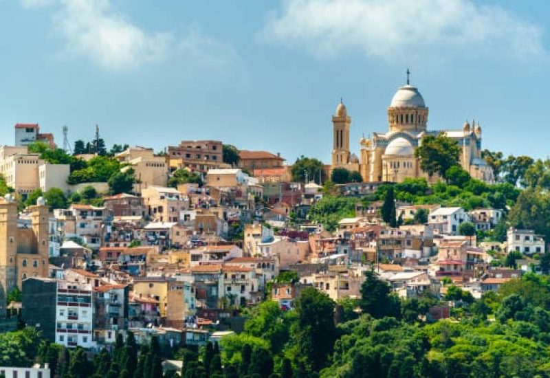 View of Notre Dame d'Afrique, a Roman Catholic basilica in Algiers, the capital of Algeria