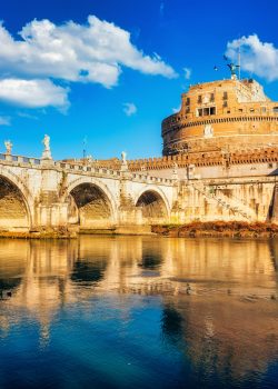 Saint,Angel,Castle,And,Bridge,Over,The,Tiber,River,In